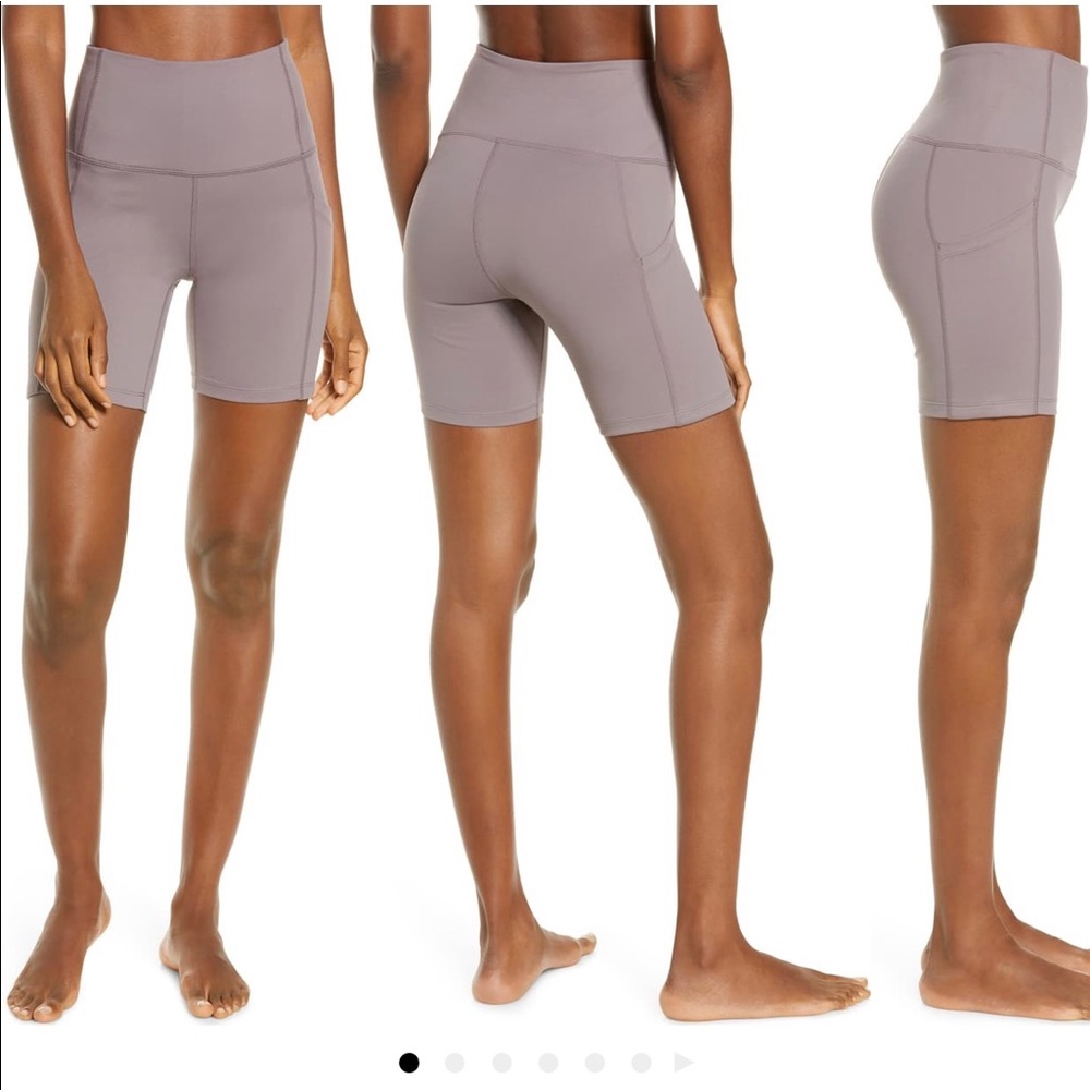 NWT Taupe Zella Biker Shorts with pockets